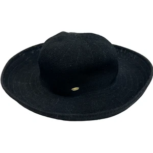 Scala Women's Black Sun Hat with Inner Drawstring - Picture 1 of 5