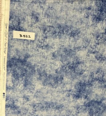 Home To Roost Textured Blue By Wilmington Cotton Quilt Fabric Half Yard - Image 1 of 2