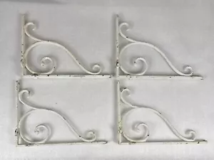 4 Antique Style Shelf Brace Wall Bracket Cast Iron Brackets Vine Garden Corbels - Picture 1 of 13