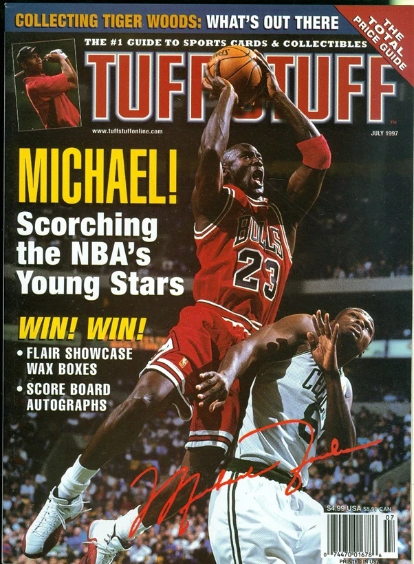 1997 Tuff Stuff Magazine:  Michael Jordan - Chicago Bulls - Imagem 1 de 1