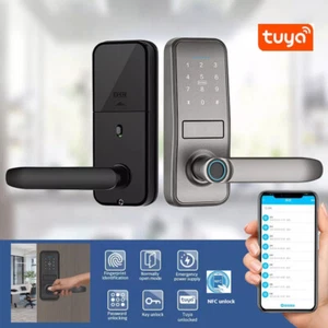 Smart Fingerprint Elektronisches Türschloss Sicherheit Türgriff mit Schlüssel Tuya APP - Bild 1 von 17
