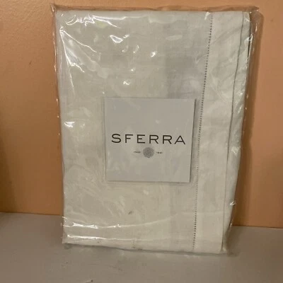 Sferra 902 Festival Table Runner 15 x 108 in Linen White @ - Image 1 of 4