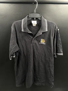 Camisa Polo NFL Pro Line Para Hombres 2XL Negra Cuello Manga Corta Cincinnati Bengals - Imagen 1 de 4