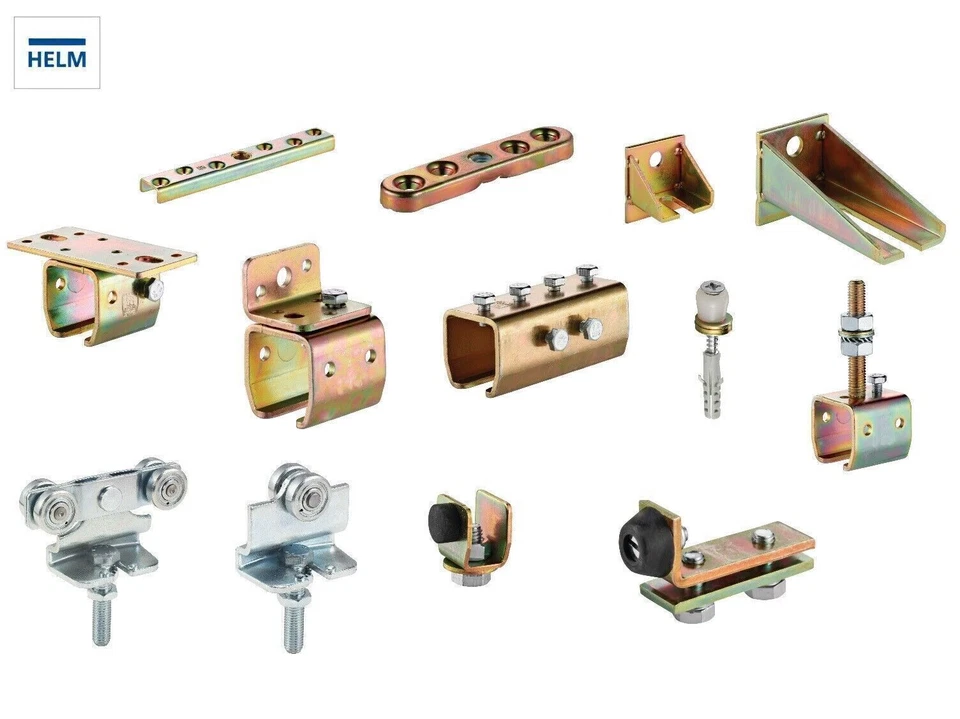Helm Woelm Zubehör für 100 & 300 Wandbefestigung, Laufwagen, Stopper, Winkel