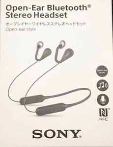 SONY Bluetooth Wireless Open Ear Stereo Earphone SBH82D B Black JAPAN INPORT NEW - Picture 1 of 1