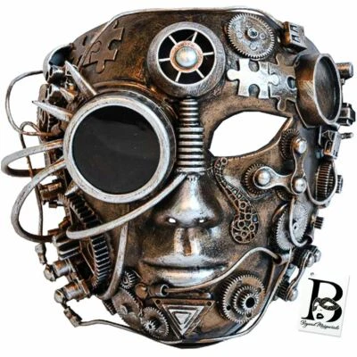 Steampunk Terminator Masquerade Mask Mad Max Cosplay Halloween Costume Party - Image 1 of 4