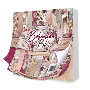 Hunkydory * 8x8 Paper Pad * 48 double sided sheets * 160 gsm * Bohemian Bliss - Picture 1 of 2