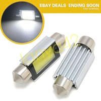 2x 12V 5W 6418 Kennzeichenbeleuchtung 36mm 6000K 120LM COB LED Birne Weiß