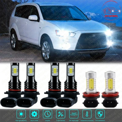 Combo 6X Faros LED + Bombillas Antiniebla para Mitsubishi Outlander 2007-2013 Foto 1 de 4