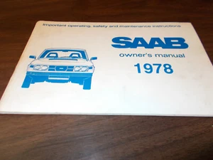 1978 Saab Owner's Manual - Picture 1 of 2