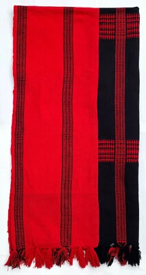Tribal Assam handwoven Throw Shawl Blanket India  - 39" x 74"  - Image 1 of 4