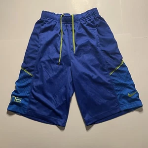 Nike Dri Fit Elite Basketball Shorts Youth Large Blue With Pockets - Picture 1 of 5