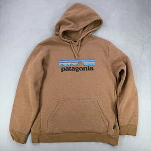Patagonia Hoodie Men Large Bear Brown P-6 Logo Uprisal Hoody Pullover Sweatshirt - Picture 1 of 13