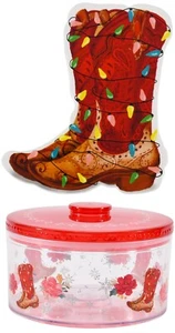 The Pioneer Woman Figural Stiefelform und Rund Cookie Treat Acryl Behälter - Bild 1 von 7