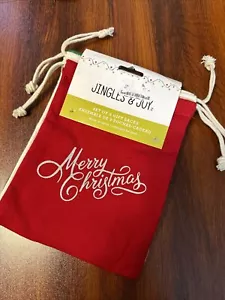 Jingles & Joy ~ Premium Mini Canvas ~ Merry Christmas ~ Set Of 3 Gift Bags NWT - Picture 1 of 5