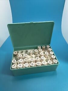 Vintage Avon Lipstick Sample Box With 28 Tubes Turquoise