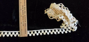 Pizzo vintage/antico ecru, cotone, finiture 2 1⁄2 iarde - Foto 1 di 2
