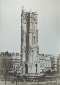 1854 Bisson Frères Paris La Tour Saint Jacques Grande Albumine Large Albumen - Bild 1 von 3