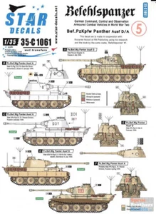SRD35C1061 1:35 Star Decals -  Befehlspanzer Part 5: Bef.PzKpfw Panther A/D - Picture 1 of 2