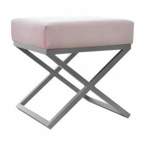 Pouf Fußhocker Rund Hocker Polsterhocker Sitzhocker Badhocker Hocker X Ottomane - Bild 1 von 12