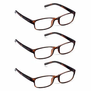 Reading Glasses 3 Pack Ready to Wear Glasses Readers for Men & Women +1 to +3.5 - Picture 1 of 49