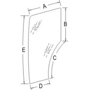 LH Door Cab Glass Fits Case-IH JX1075C JX1060C JX1070C Fits New Holland TN75D TN - Picture 1 of 6