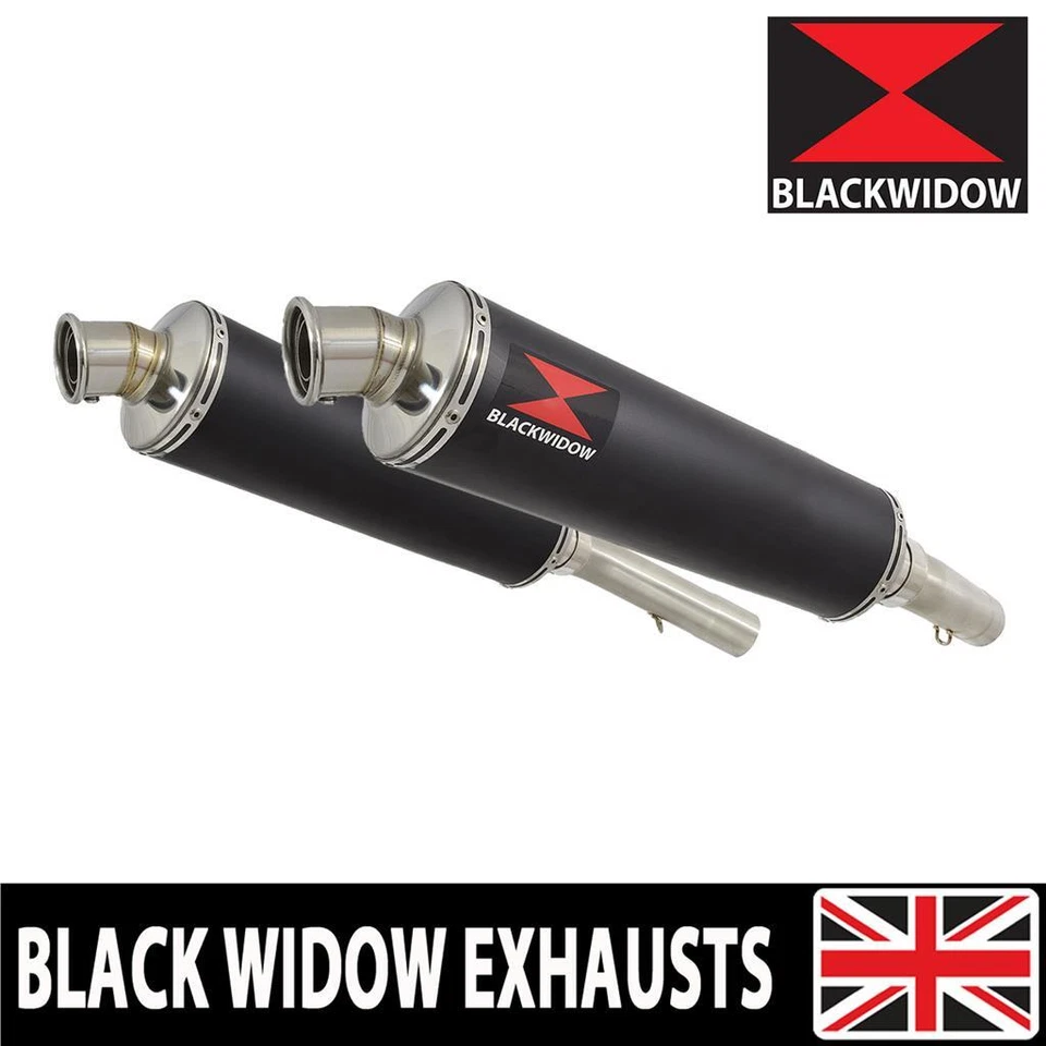 BLACK WIDOW EXHAUSTS Aprilia SL1000 Falco 99-05 Twin Auspuff Schalldämpfer Enddosen BN40R