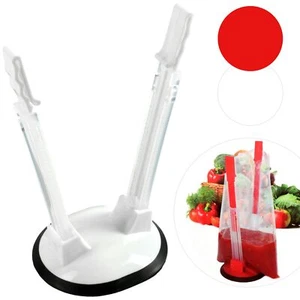 PORTA SACCHETTI REGOLABILE MANI LIBERE congelatore zuppa marmellata supporto cucina gadget - Foto 1 di 18