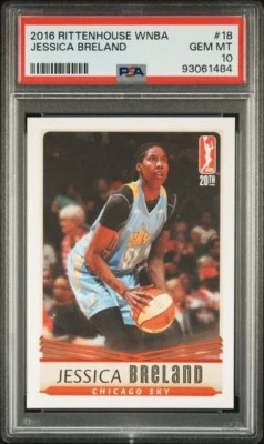 2016 Rittenhouse WNBA PSA 10 Jessica Breland Chicago Sky North Carolina Tar Heel - Image 1 of 2