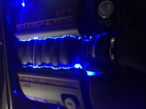 C6 CORVETTE [BLUE ONLY] COIL COVER LIGHTING KIT (4 FUNCTION REMOTE) SEE VIDEO - Bild 1 von 1