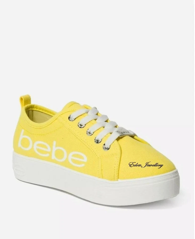 DESTINI by BEBE Oxford Women' Canvas Logo Print Lace-Up Low Top Sneakers US/AU 8 - image 1 of 1