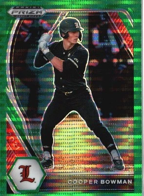 2021 Panini Prizm Draft Picks #PDP122 Cooper Bowman Green Pulsar Prizm - Image 1 of 2