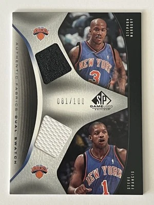 2006-07 UD SP Game Used Edition Marbury/Francis Dual Swatch #d 81/100 NY Knicks - Image 1 of 3