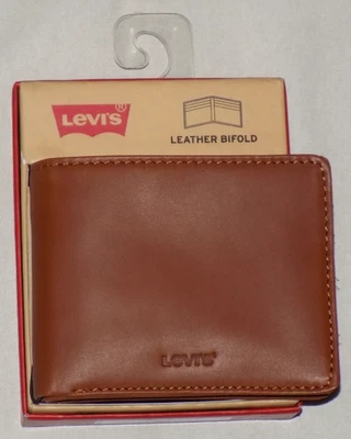 Levi's мужчин RFID кожи складного бумажника и камердинера желтовато-коричневый новый - Изображение 1 из 4