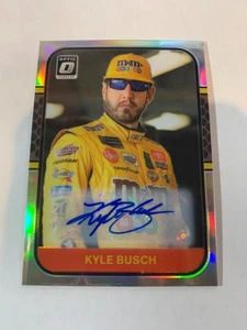2020 Donruss Optic Racing #66 Kyle Busch Holo Silver Auto 53/99 - Picture 1 of 2