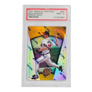 1997 Pinnacle Certified Mirror Gold Refractor Greg Maddux #83 PSA 9 - Picture 1 of 2