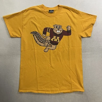 Vintage Minnesota Golden Gophers MV Sport T-Shirt Medium Yellow Gold College Y2K - Image 1 of 4
