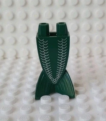 LEGO MERMAN Piernas de Aleta de Pie Arenque Hueso Cromo Escamas Falda Sirena Mar Foto 1 de 4
