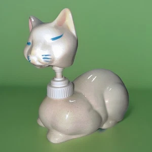 Vintage Rhoades 1987 White Cat Lotion Seifenpumpspender Persian Himalayan - Bild 1 von 10