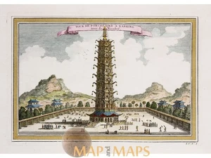 China Nanjing, Tour de Porcelaine a Nanking Bellin 1754 - Picture 1 of 1