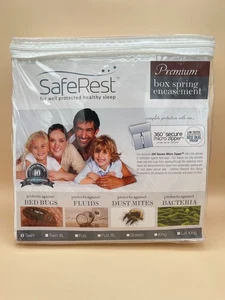 Carcasa SafeRest Premium Box Spring, 360 Secure Micro Cremallera, Doble - Blanco - Imagen 1 de 5