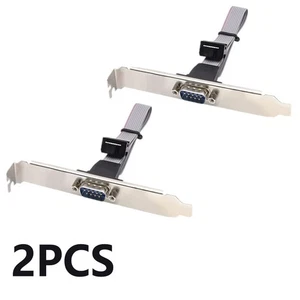 RS232 Serial D-Sub DB9 9Pin Male to IDC 10Pin Female Ribbon Cable Full Bracket - Picture 1 of 7