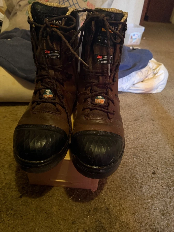 Botas de trabajo Ariat Treadfast para hombre 8" H2O 400 g punta de acero marrón oscuro 10042496 talla 9 Foto 1 de 4