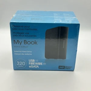 WESTERN DIGITAL MY BOOK EXTERNAL HD 320GB HOME EDITION USB 2.0 FIREWIRE 400 ESAT - Photo 1/3