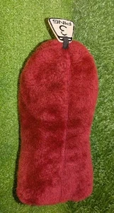 Cubierta de cabeza de madera de calle PING de colección felpa roja difusa #3 etiqueta de ping limpia - Imagen 1 de 4