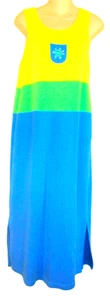 SPA COLOR-BLOCK MEHRFARBIG STRICK Strand TUNIKA COVER-UP KLEID ETUIKLEID Top XS/S ** - Bild 1 von 10