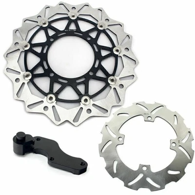 Adaptador de rotor de disco de freno de gran tamaño para Kawasaki KLX450R KX450F KX250F KX125 KX250 Foto 1 de 4