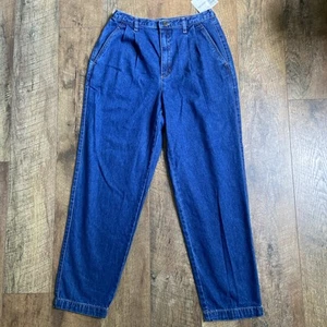 Vintage Liz Claiborne | Neu mit Etikett blaue Mom Jeans plissierte Fronttaschen "10" Maße28 - Bild 1 von 23