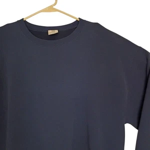 VTG Jerzees Sweatshirt Size Large Blue Blank Pullover Crewneck 50/50 Plain - Picture 1 of 7
