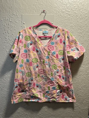 Blusa Médica Estampada SB para Mujer Talla Grande Foto 1 de 4